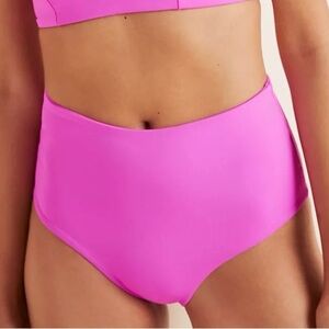 L*Space Portia High-Waisted Bikini Bottoms in Bright Fuchsia